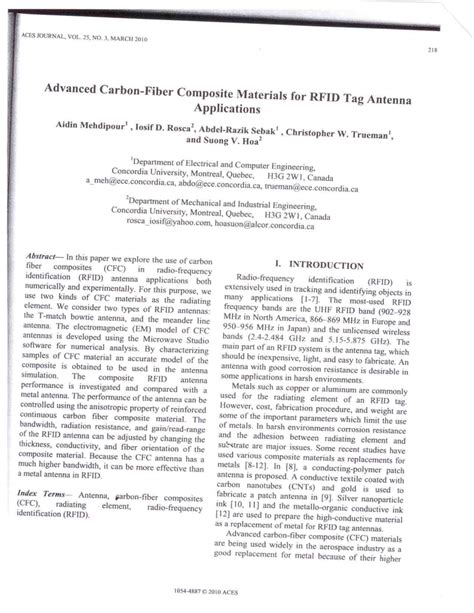 advanced carbon-fiber composite materials for rfid tag antenna applications|Advanced Carbon.